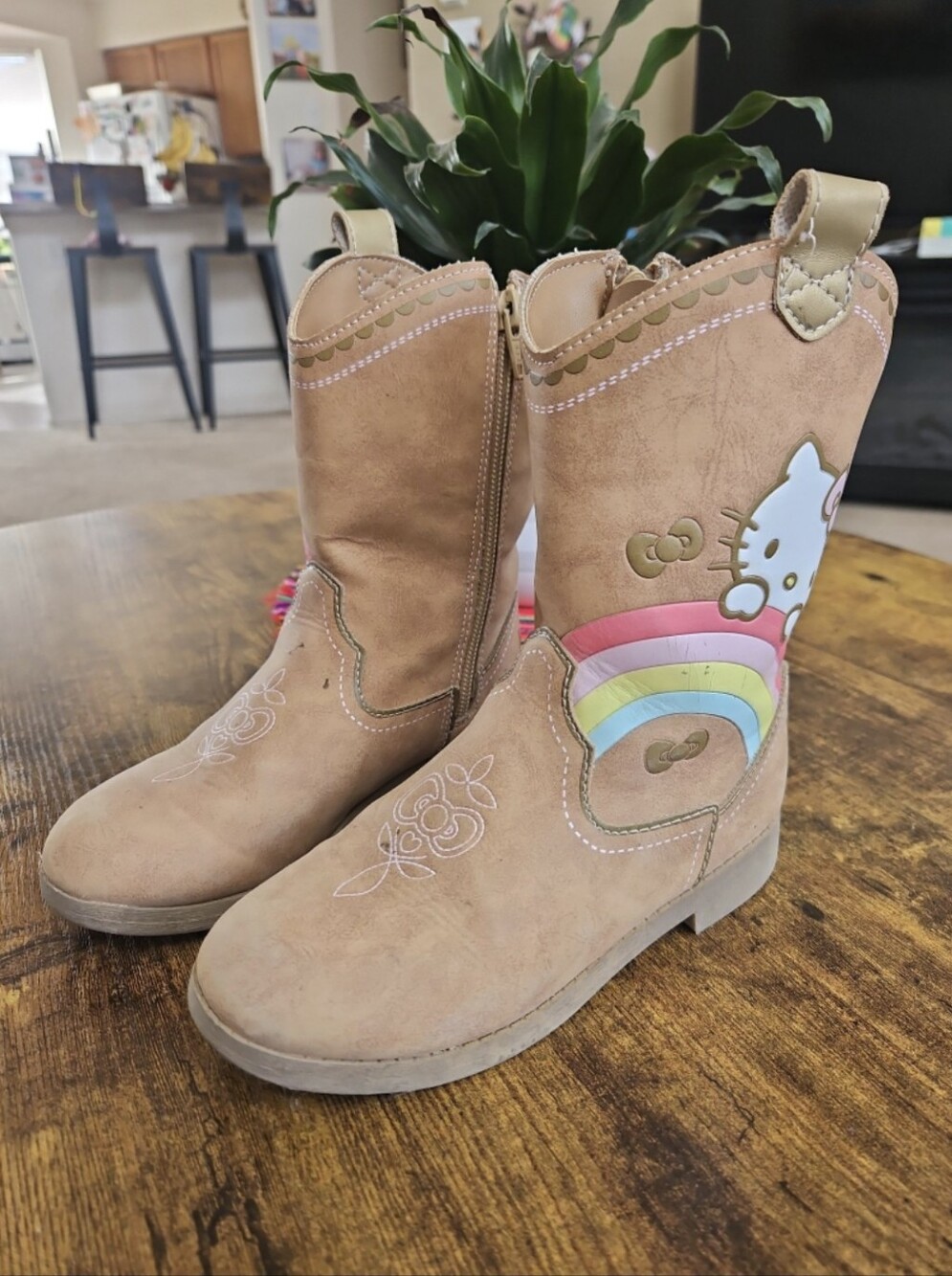 Hello Kitty Rainbow Cowgirl Boots Girls Size Little Kid 12